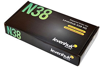 Levenhuk N38 NG Präparate-Set mit 38 Dauerpräparaten für Mikroskope | Pflanzen, Insekten und Mikroorganismen, mit Objektträgern und Deckgläsern, für Schule, Biologie und Mikroskopie