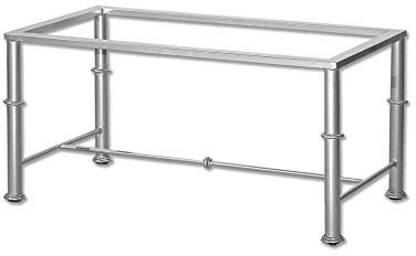 Mesa de forja Olivia - 8-Naranja, Mesa de 120x75x74 cm. de Alto