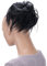CAISHA Jumbo Haarteil Haargummi Dutt Flora Hochsteckfrisuren Brautfrisuren Natürlich Gewellt Unordentlich DM17cm Schwarz G1F