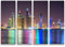 Paul Sinus Art Leinwandbilder | Bilder Leinwand 130x90cm 4 Teile Dubai bei Nacht