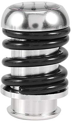 Perilla de cambio manual de 5 velocidades, Palanca universal de la cabeza del palillo del cambio de la palanca del resorte del coche con 3 adaptadores 8mm 10mm 12mm(Negro)