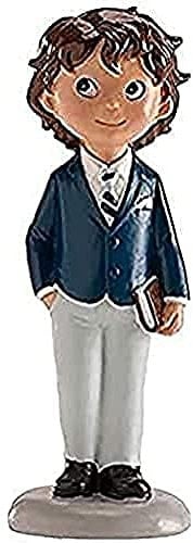 dekora - Tortenfigur für die Erste Kommunion Deko Junge - Cake Topper Hergestellt aus Lebensmittelechtem Harz - 13 cm Hoch - Originales und Detailreiches Design