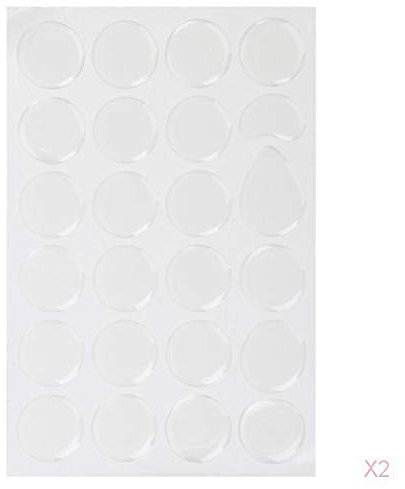 SM SunniMix Epoxy Stickers for Bottle Cap Pendants Crafts, 1-Inch, Clear, Round, Set of 200, Self Adhesive Cabochons Dome Sticker
