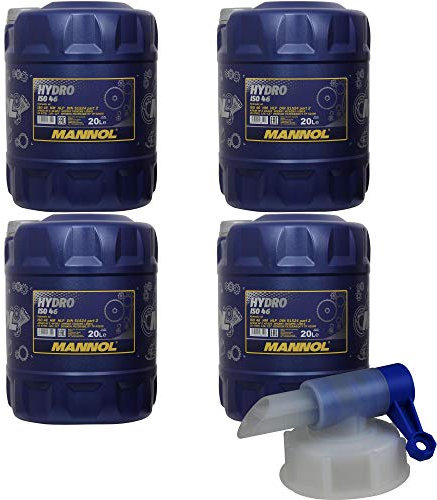 80L MANNOL HYDRO ISO 46 Hydraulik Öl Flüssigkeit MN2102-20 inkl. Auslaufhahn
