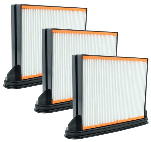 vhbw 3x Staubsaugerfilter kompatibel mit Mafel S50M, S50, S35M, S25M, S25L, S25 Staubsauger - HEPA-Faltenfilter-Nassfilter Schwarz Grau Weiß