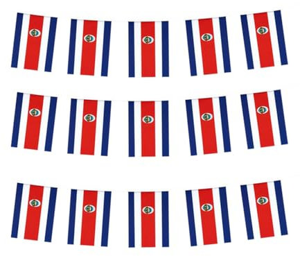 Costa Rica Flaggen Costa Rican Kleine Schnur Mini-Flagge Wimpel Banner Dekorationen