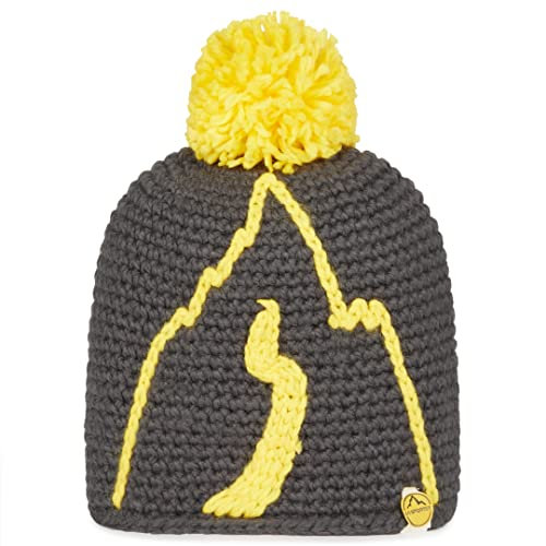 La Sportiva Unisex Golden Beanie Mütze, Karbon/Gelb, S