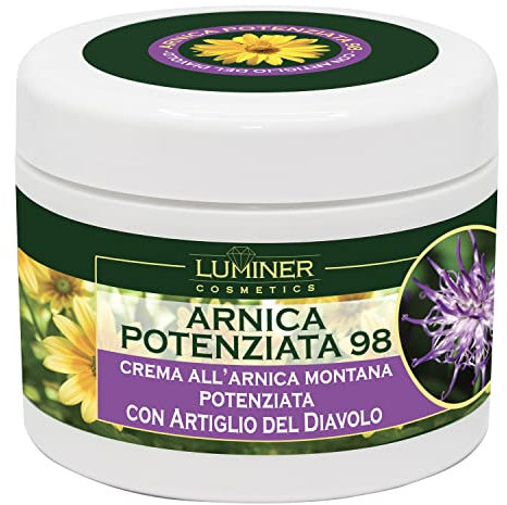 Arnica per Cavalli Uso Umano 200ml LUMINER, Arnica Gel Forte 98 Potenziata, Crema Arnica Forte Montana e Artiglio del Diavolo Forte, Formula Naturale Concentrata ad Azione Intensa Made In Italy