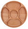 Wooden Round Shape Food Divided Plate, Serving Platter Appetizer Tray Wooden Divided Plates for Adults and Kids Dessert Snack Dish Tableware Tray Reusable Breakfast Round Plates (30cm)