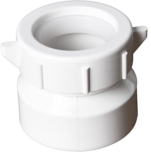 FangKingNo Adattatore per trappola in PVC da 1-1/2 pollici per raccordi in PVC-DWV, tubo di scarico lavandino del bagno, accoppiamento per connettore tubo in PVC bianco 1-1/2