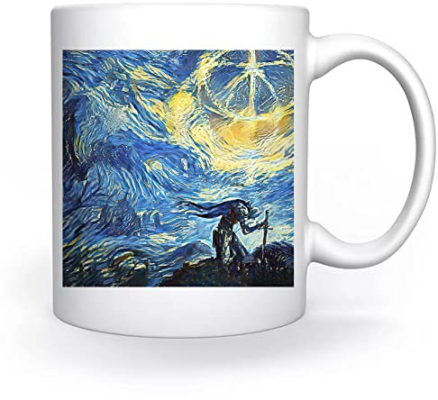 Enigmae Elden Ring SternennachtTasse Weiß Für Kaffee Tee Cappuccino Kakao Mug White Coffee Tea Cacoa