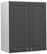 Vicco Hängeschrank Fame-Line, hängender Küchenschrank, Anthrazit-Gold/Weiß, 60 cm