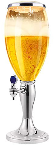 Girafe À Bière Grand Distributeur De Bière, Tour 5 L / 170 Oz avec Robinet Tube Glace Et Lumières, Facile Propre, Cadeau Génial for L'amant La