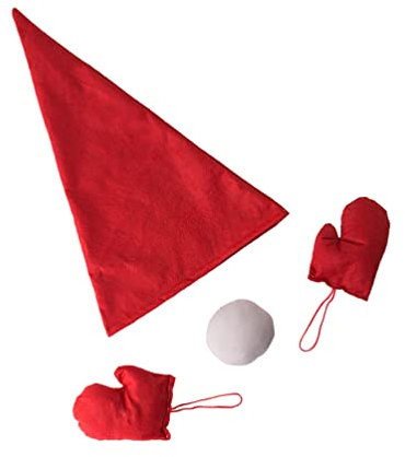 Weihnachtsbaum-Hut-Topper-Set Rot Weihnachtsbaum-Schleife Handschuhe Nase Für Weihnachtsfeier-zubehör