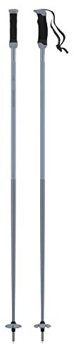 ATOMIC AMT SQS Ski Poles, Grey, Length 125 cm, Reliable 4* Aluminium Ski Pole, Ergonomic Handle on the Pole, Safety Quick Release System, Poles with 60 mm Piste Basket