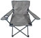 Vencier Folding Camping Chair – Outdoor Portable Garden Chair, Lightweight Design Lounger Seat with Cup Holder – Ideal for Summer to go Beach, Sun Bathing, Fishing, Parties, Trips and BBQs (Grey)