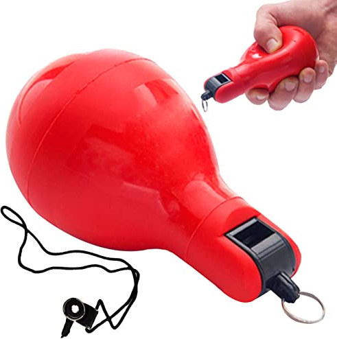 Squeeze - Hand-held Referee Whistles - Loud Crisp Sound Whistles for Indoor, Outdoor, Home, School, Sports, Trekking