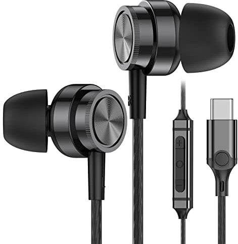 USB C Headphones for Samsung Galaxy S24 S23 Ultra S22 S21 FE S20 A53, USB C Earphones with microphones type c in ear headphones wired Earphones Compatible with ipad Pro 2022/2021,Pixel 7/6/5/4 and etc