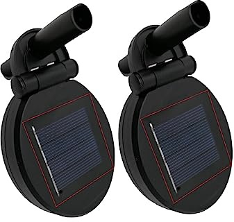 Ailan 2Pcs Solar Panel Runde Boden Lampe Ersatz Tops Kunststoff Outdoor Glühbirne Ersatzteile Hängen Laternen DIY