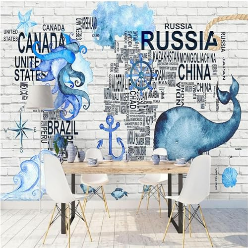 ISAPEE world map television sofa background wall custom large fresco wall paper