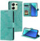 HTDELEC Cover per Xiaomi Redmi Note 13 4G,Flip Custodia a Libro Magnetica Portafoglio Premium Protettiva in Pelle Porta Carte Case - Verde