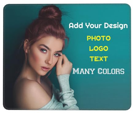 Personalised Mouse Mat Custom Gaming Mouse Pad with Anti Slip Rubber Base for Office Home Laptop Computer, Design Your Own Desk Mat with Picture Logo Text, Photo Birthday Gifts, Horizontal, 21x26 cm