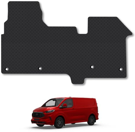 Compatible with Ford Transit Custom (2023+) [Manual, 3 Front Seats] 3mm Rubber Car Mats