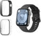 HidWee Custodia Compatibile con Garmin Venu 3 Cover, [2 Pezzi] PC Rigida Antiurto Case con 9H Durezza Vetro Temperato, HD Anti Graffio Protezione Totale Custodia - Trasparente + Nero