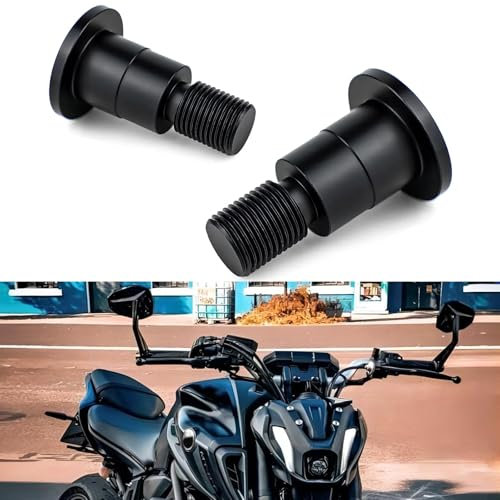 LOKLISUM Motorrad Lenkerendenspiegel Spiegel Seitenspiegel Adapter Kompatibel für MT07/MT09/MT10/MT01/MT125/XSR700/XSR900/Niken/TMAX/YZF-R125/FZ07/FZ09/FZ10/FZ1/FZ6/XJ6/XJR1300/XJR1200