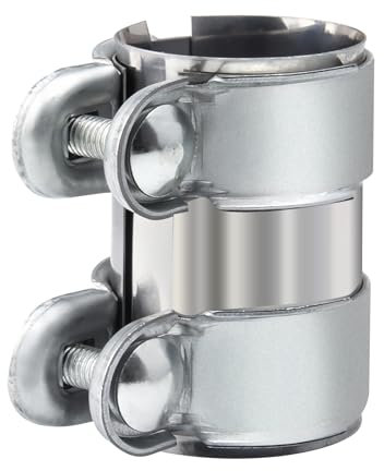 ALI2 - Abrazaderas de sujeción para tubos de escape 125 x 45 mm, abrazadera de escape silenciador de escape de coche de acero inoxidable), conexión de tubo de escape (125 x 45 mm)