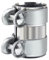 ALI2 125 mm x 45 mm, clamp clamps for exhaust pipes, silencer, exhaust, stainless steel, connection for exhaust pipe (125 x 45 mm)