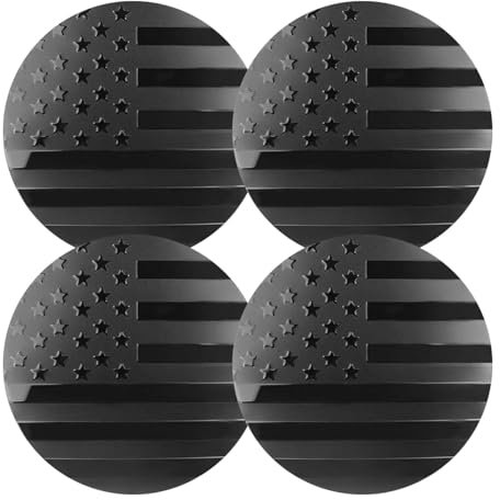 JINGLING Radnabenabdeckung für Auto, zentrale Abdeckung für Auto-Felgen | Autoradnabe, 4 Stück, amerikanische Flaggenabdeckung, Felgendekor |