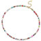 CrystalTears Bunte Perlenkette Damen 4mm Beads Edelsteine verstellbare Halskette Vintage Boho Strand Halsschmuck spirituelle Geschenke