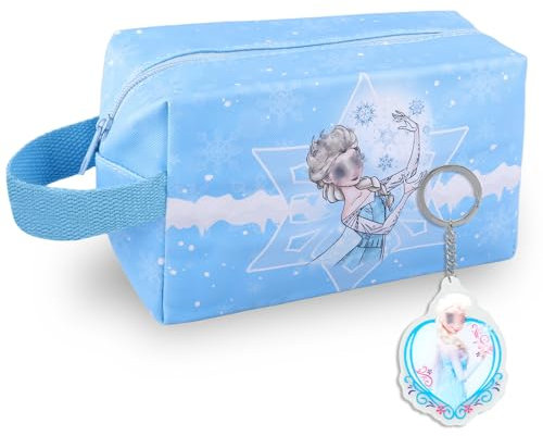 Cartoon Kosmetiktasche-Frozen Kosmetiktasche Süße Kosmetiktasche + Schlüsselanhänger Schminktasche Reise Kulturbeutel süße Ohana Kosmetiktasche Handtasche Kosmetiktasche für Mädchen