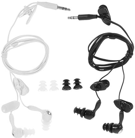 HOMSFOU 2Pcs Swimming Earphones for Adults Underwater Ear Plugs with Ergonomic Design for Surfing Diving Snorkeling and Water Sports Comfortable Plastic Ear Caps