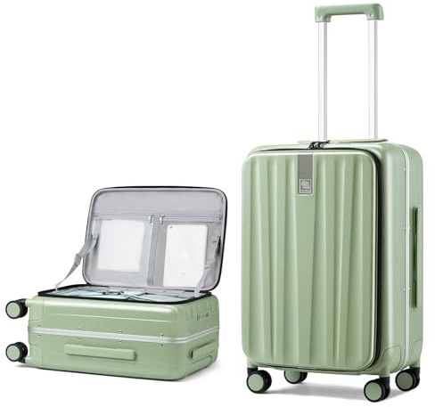 Hanke Kabinenkoffer, Öffnung vorne, Grün (Bamboo Green), Front Opening 24-inch, Handgepäck