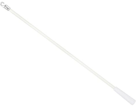 sourcing map Blind Wand Replacement with Hook,1Pcs 17 Long Fiberglass Blind Tilt Wand with Alloy Hook and Grip,Vertical Blind Rod Stick for Window Blind Stick Wand Opener (White)