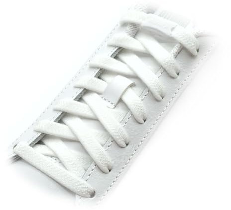 Originals Elastische Schnürsenkel ohne Binden, mit robustem einteiligem Verschluss – für Sneaker, Laufschuhe, Wanderschuhe & Sport – Unisex Schuhbänder für Herren, Damen & Kinder (16 Weiß)