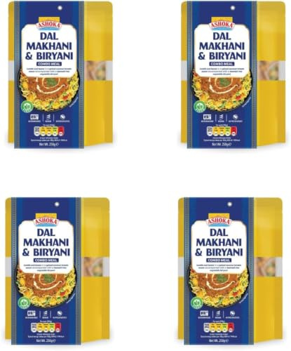 Ashoka Dal Makhani & Biryani Meal Kit, Pack of 4 Microwavable Dinners