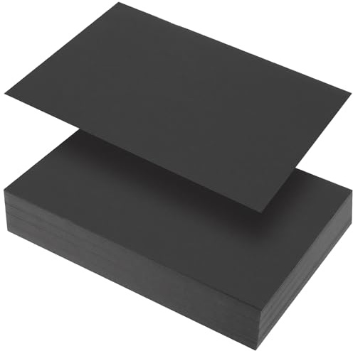 HEIYUET 300 Blatt A4 Tonpapier Schwarz 120g/m², A4 Schwarzes Papier Set, Kartonpapier Tonpapier Bastelbogen Papier, A4 Bastelkarton Blätter zum Basteln, Fotokarton, Scrapbook Material, DIY Bogen