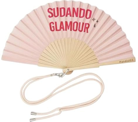 Pandiui23 – Ventaglio con frasi divertenti, ventaglio originale per matrimoni. Ventilatore da mano moderno e colorato. Con appendino incluso. 23 x 42 cm, Rosa, 23 x 42 cm