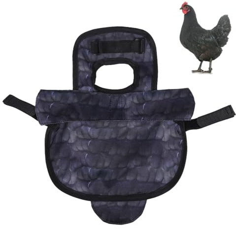 Hühnersattel für Hennen, 1 Stück Schutzschürze für Hühner, Geflügelfederschutz Bekleidung mit Rückenschutz und Verstellbaren Riemen für Geflügelhaltung Stall & Auslauf Hühner