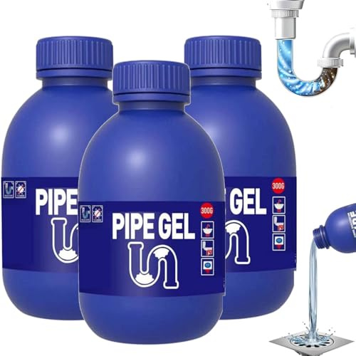 Strength Drain Cleaner Powerful Pipe,Sink and Drain Cleaner,Drains Clog Remover,Drains Cleaning and Deodorizer,Hair and Grease Dissolver,Pipe Dredging Agent for Kitchen,Shower,Sink and Toilet (3PC)