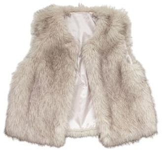 GORGLITTER Weste Damen Elegant Damenweste Ärmellos Casualweste Warm Teddyweste Einfarbig Oberteil Flauschige Westen Herbst Outfit Aprikosenfarben S
