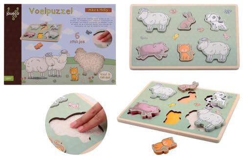 Johntoy weiches Fühlpuzzle Mike und Molly Tier Spielzeug