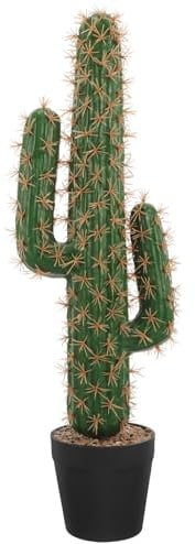 Cactus Artificiale Decorativo Vaso, Bonsai Finto Realistico per Giardino | Struttura in Plastica, Manutenzione Ridotta, Aspetto Naturale, Utilizzo All’Aperto, Bellezza Durante Tutto L’Anno