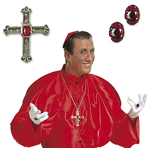 Widmann - Set Parroco, Kette mit Kreuz und 2 Ringen, Farbe Gold, 3076C