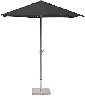 Kettler Kurbelschirm Rund 300 cm Easy-Allround 0106042-0700 Sonnenschirme Silber/anthrazit Aluminium/Polyester H ca. 250 cm