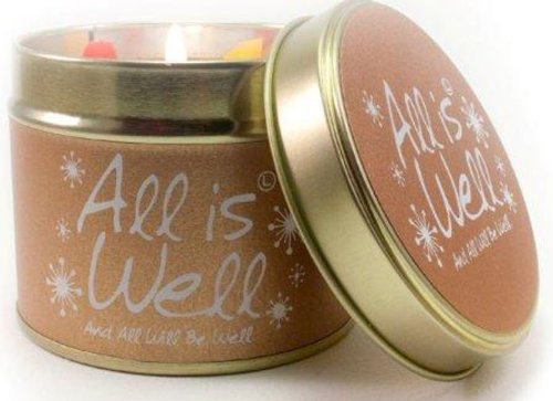 Lily-Flame Scented Candle in a presentation Tin - All Is Well