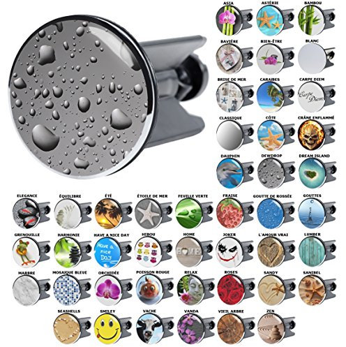 Sanilo Bonde de lavabo, Grande sélection de Bouchons de lavabo, Haute qualité (Dewdrop)